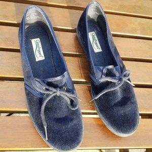 Grasshoppers Blue Velvetine Flats Shoes Size 8 1/2 M